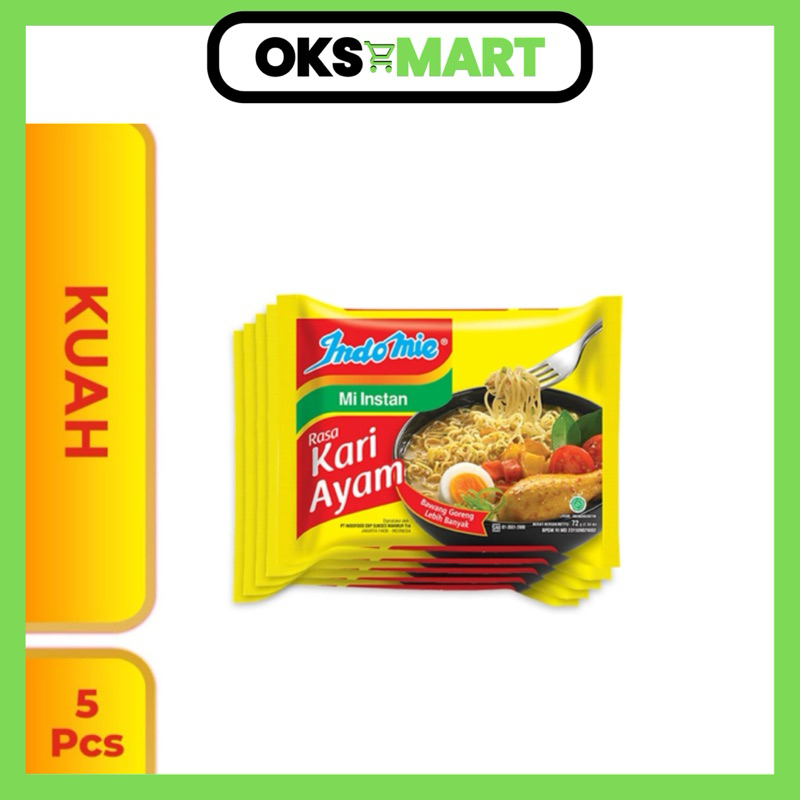 

Oksmart | Indomie kuah rasa Kari ayam 5pcs