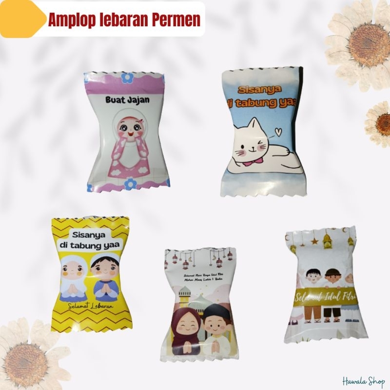 

amplop lebaran unik lucu bentuk permen (isi 10)