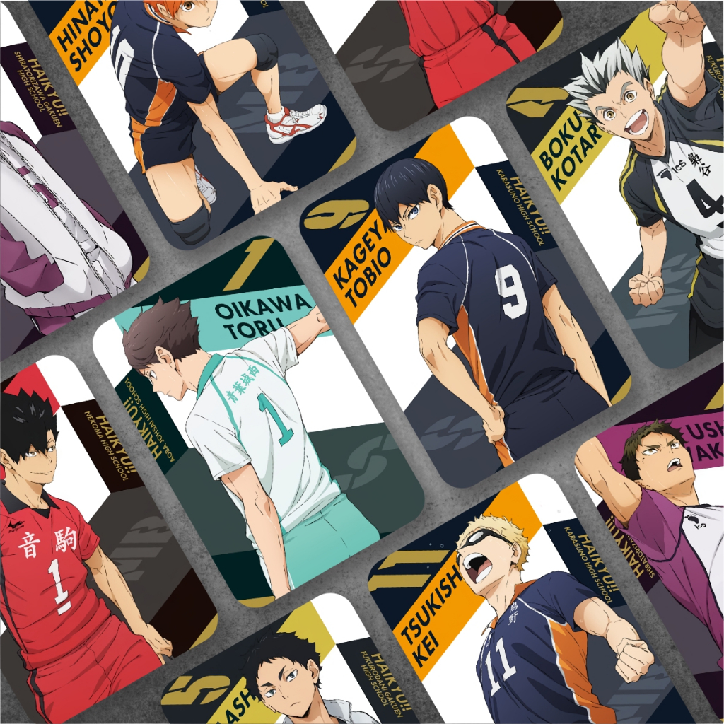 Koleksi Photocard Anime Haikyuu B - Hinata Kageyama Tsukishima Oikawa Kenma Kuroo Bokuto Akaashi Ats