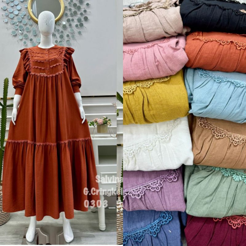 Gamis kringkle renda 0303 ori salvina ys