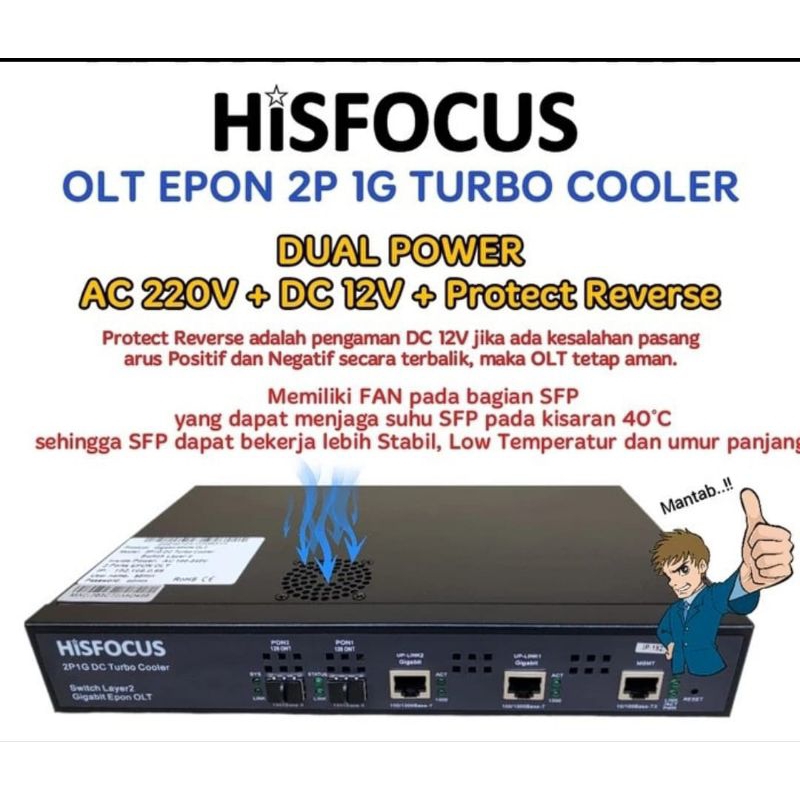 Olt Hisfocus 2 Pon . Olt up to 128 onu/port