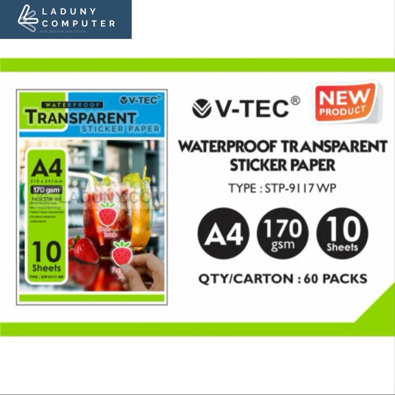 

Keras Sticker Transparant 170gsm