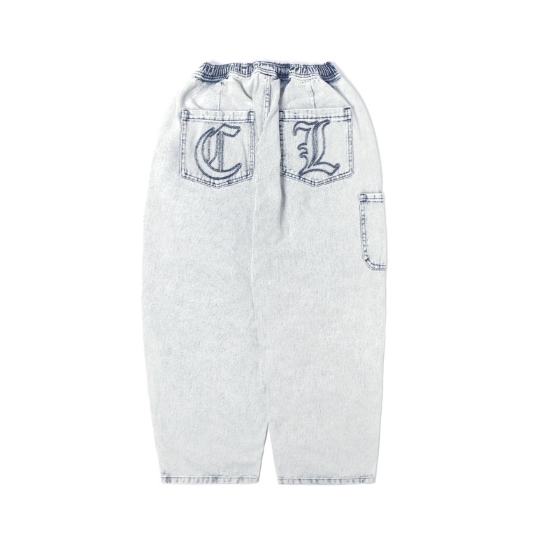 ART N98K Radiance White  Baggy Denim Wash Pants  CANALIZE