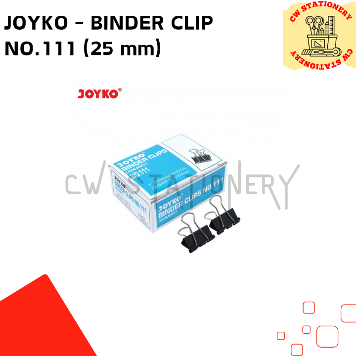 

Joyko - Binder Clip / Klip Hitam / Penjepit Kertas no. 111 (25 mm)