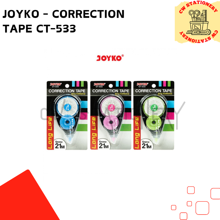 

Joyko - Correction Tape / Tip Ex / Tip X / Stipo Kertas CT-533