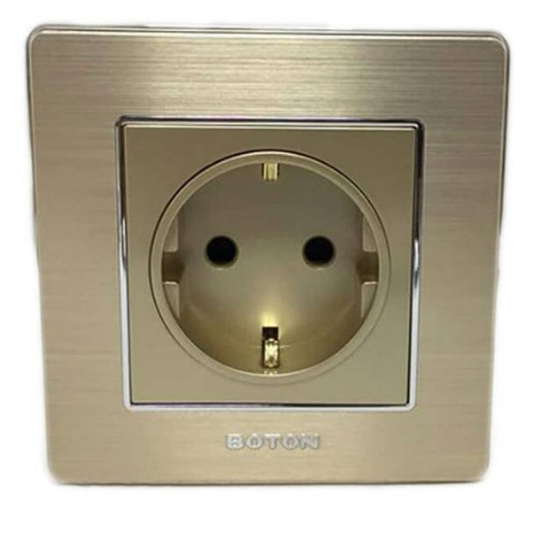 YSf Stop kontak Boton colokan listrik Boton k2 Gold