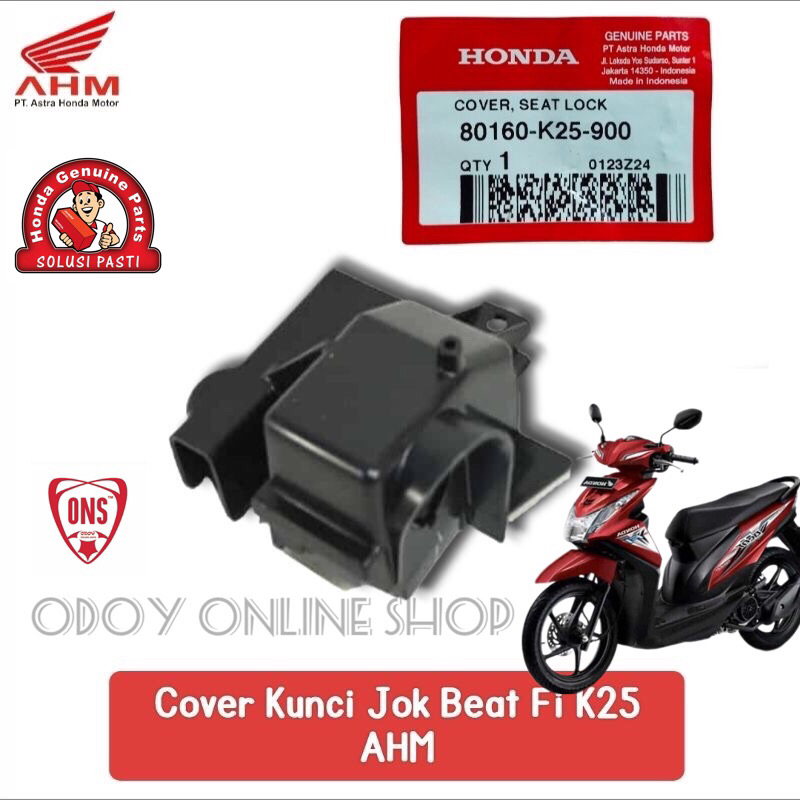 Cover kunci jok seat lock Beat fi K25 2012-2013-2014-2015 ORIGINAL AHM