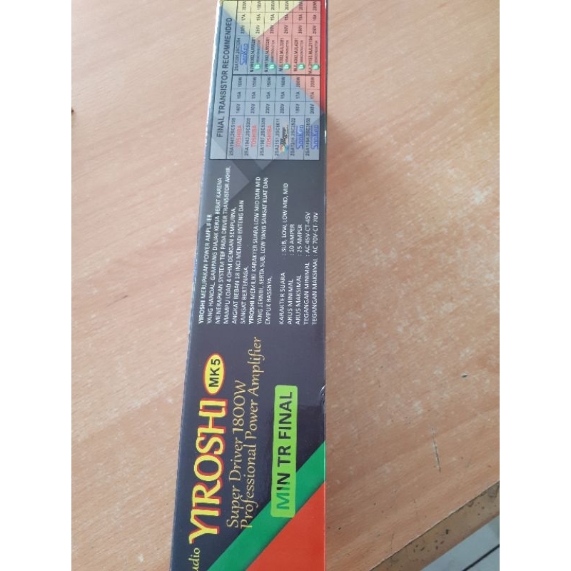 YIROSHI MK-5 MIN TR SUPER DRIVER 1800WATT POWER AMPLIFIER SUBWOOFER YIROSHI MK5 TANPA FINAL PENDINGI