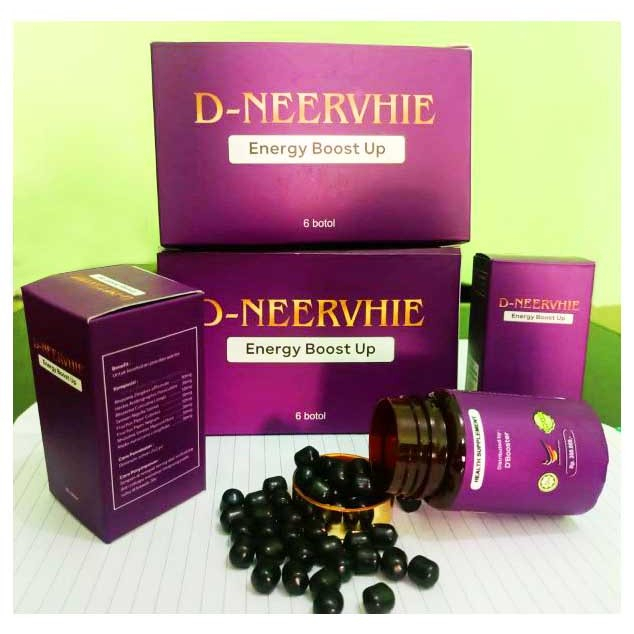 D-NEERVHIE Energy Boost Up original / D-neervhie pill hitam ajaib energy boost up 1 botol isi 40 pil