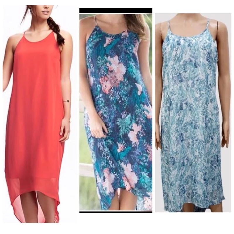 DRESS WANITA CHIFFON HIGH LOW MAXI DRESS