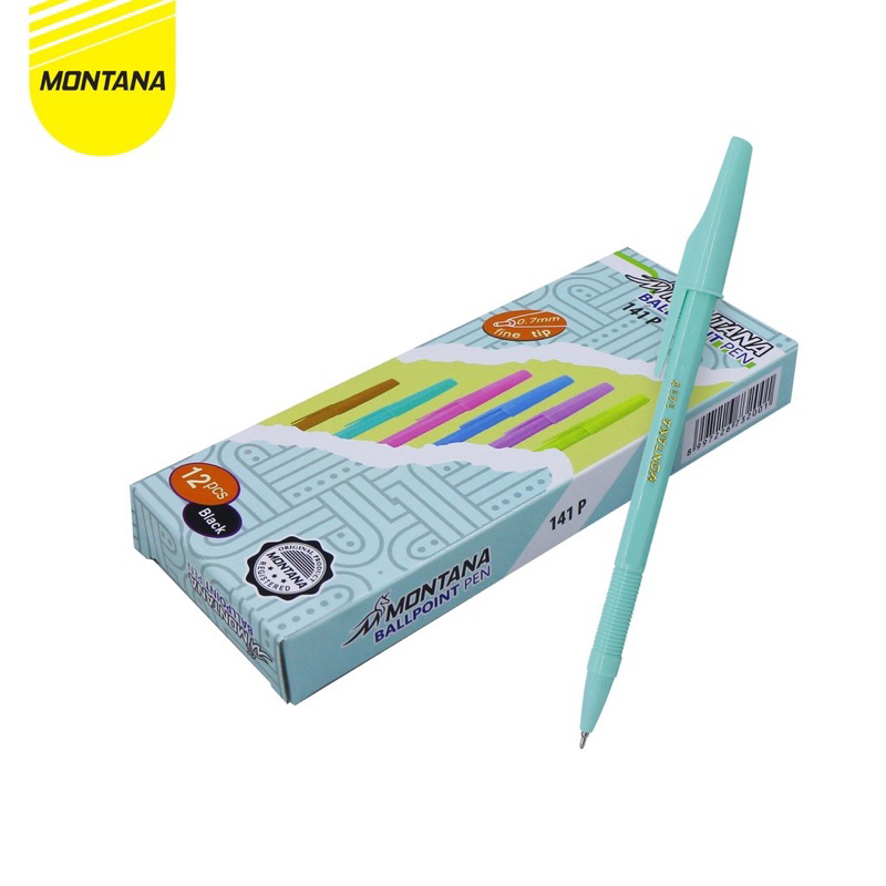 

( 1 PACK ) Ballpoint Montana Pastel 141 S 0.7 mm/ Pulpen / Pena isi 12 BIJI