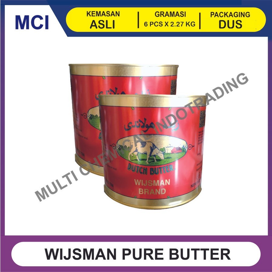 

WIJSMAN SALTED BUTTER MENTEGA KALENG 2.27 KG - 1 DUS 6 PCS / WISMAN