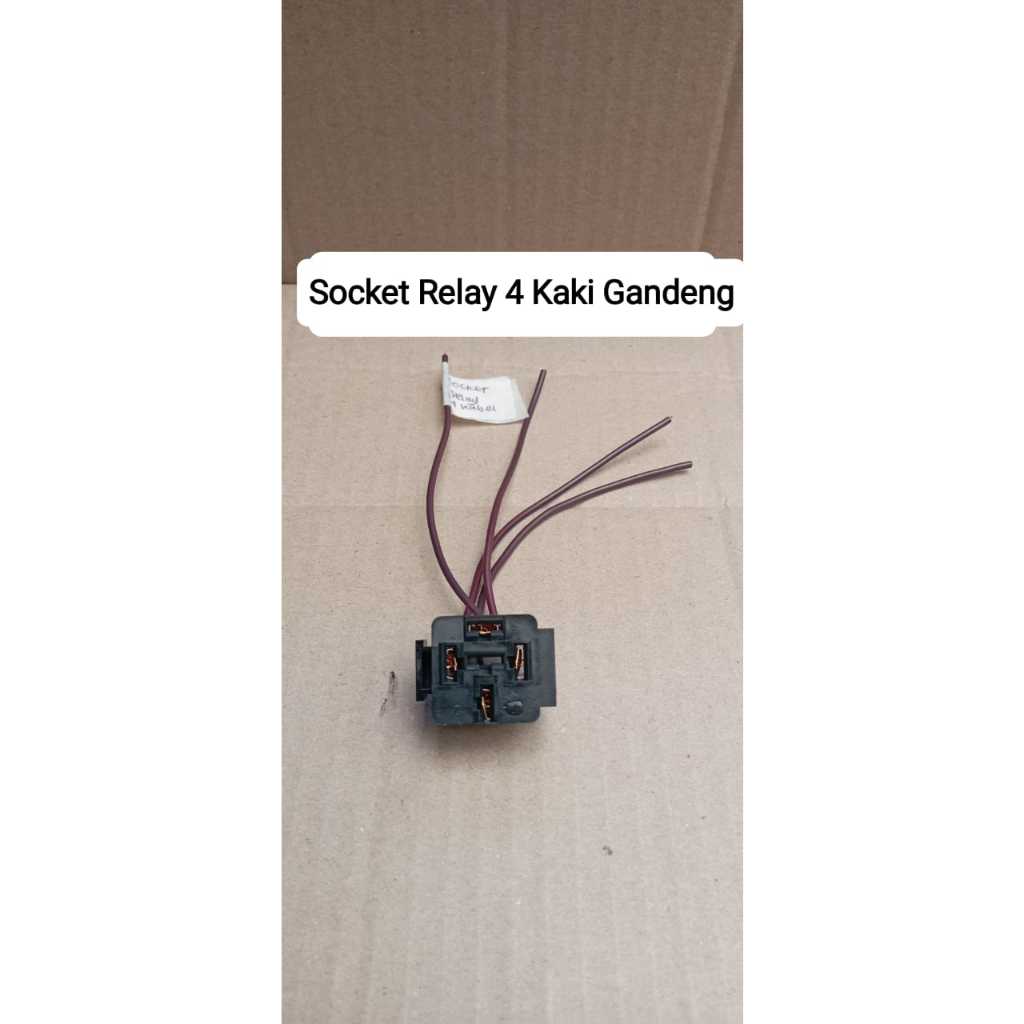 Socket / soket Relay Gandeng 4 kaki soket rumah relay rilay 4 kabel / 4 kaki socket cable relay soke