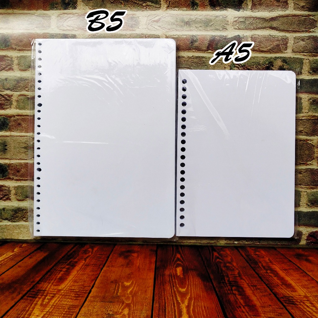 Kertas Binder Plan Polos Tanpa Garis Ukuran A5 20ring Dan B5 26ring