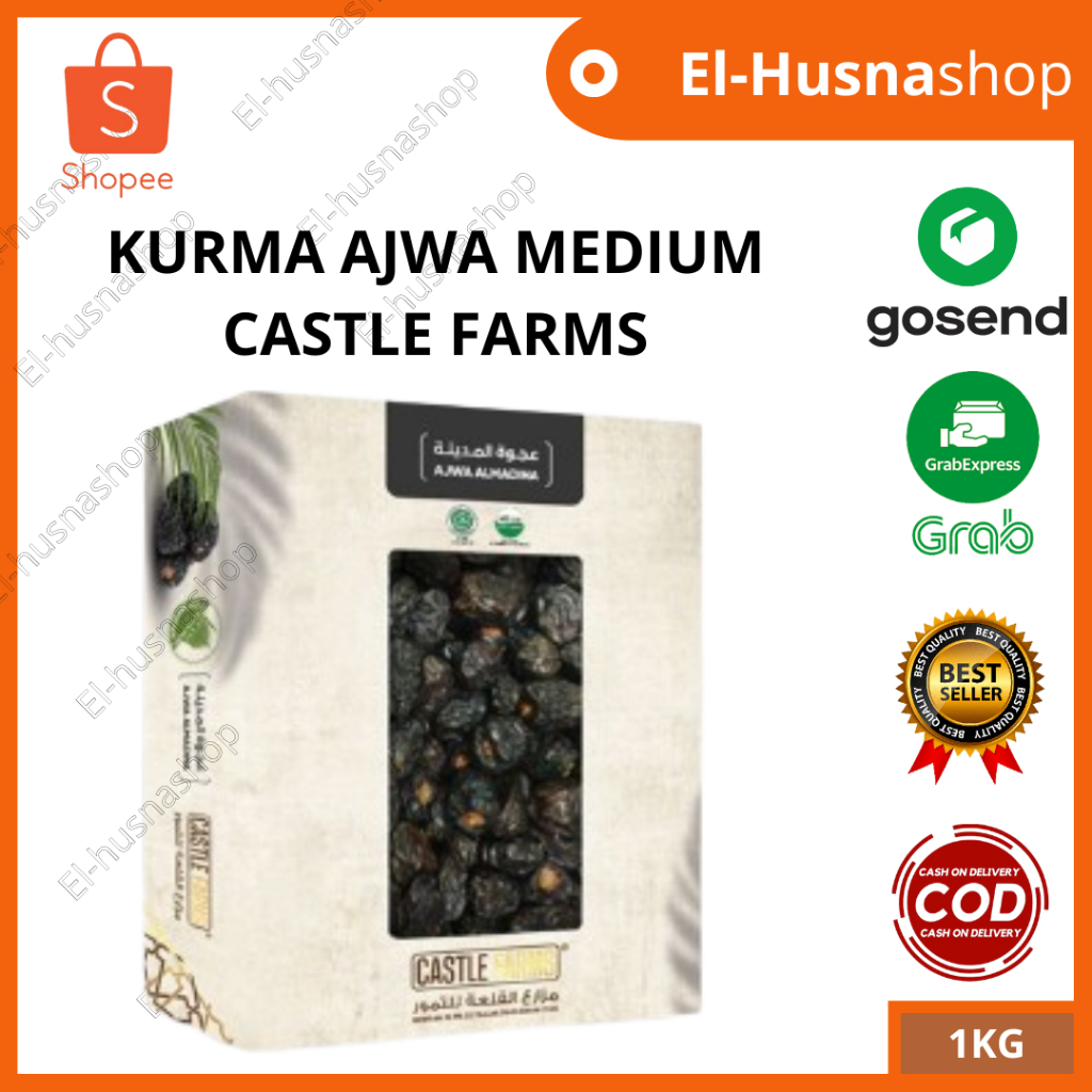 

Kurma Ajwa Medium 1kg Premium Castle Farms Organik Korma Asli Madinah
