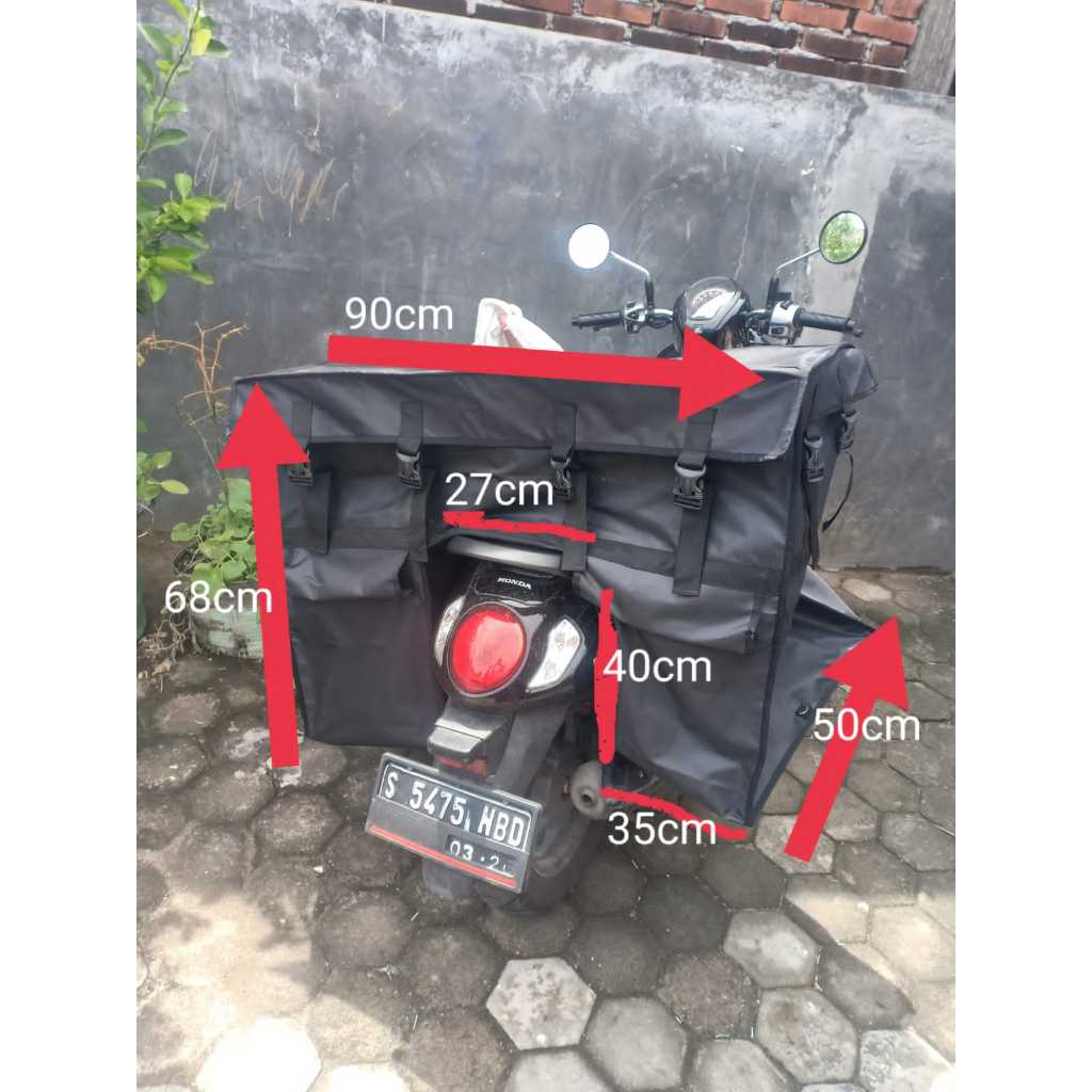 PROMO Tas Obrok Tingkat Asoka / Tas Kurir Tingkat Jumbo / Tas Motor / Tas Ronjot