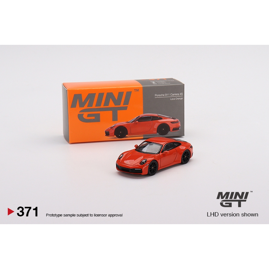 MINI GT MINIGT 371 Porsche 911 (992) Carrera 4S Lava Orange