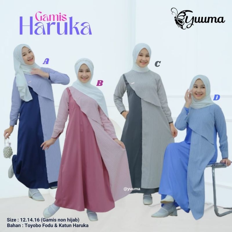 GAMIS HARUKA BUSANA MUSLIM ANAK TEENAGER size 12-16 TAHUN
