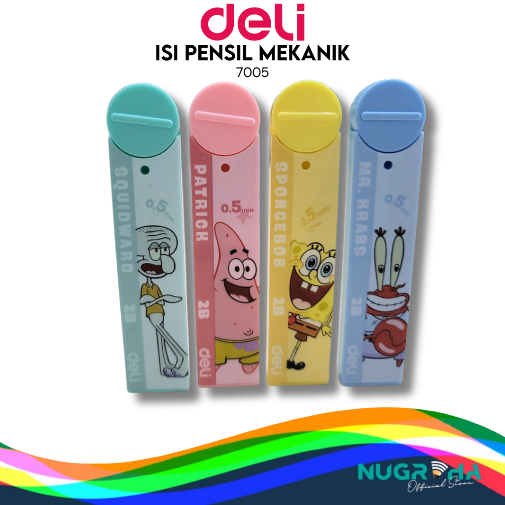 

Deli Mechanical Pensil Lead Isi Pensil Mekanik 0.5 7005 Sponge Bob