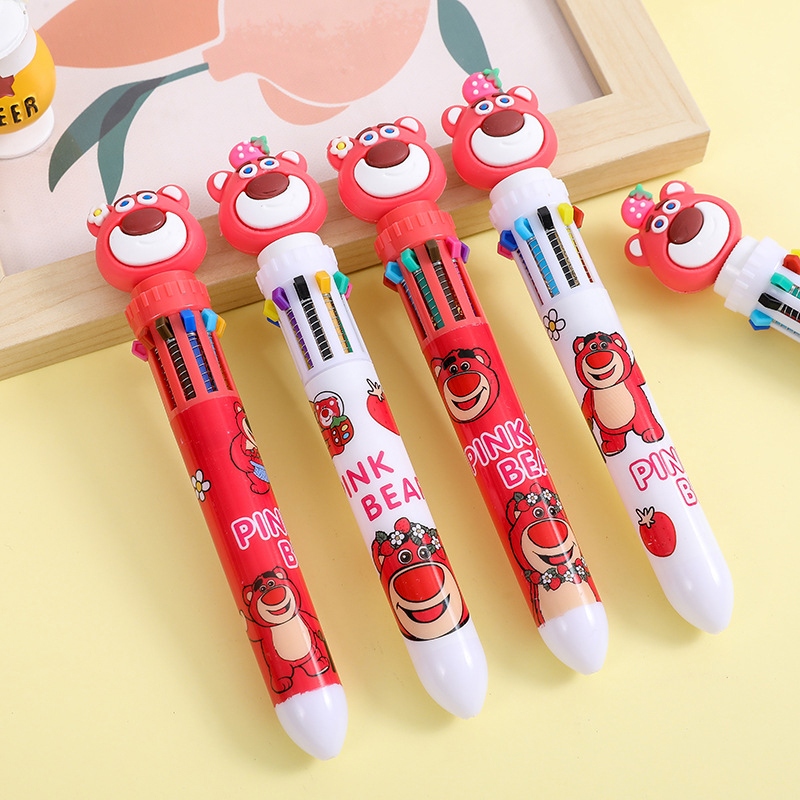 

✨EG-10 warna Pena Lotso ballpoint Lucu Sanrio bear kantor stasioner pena-Eghrerr