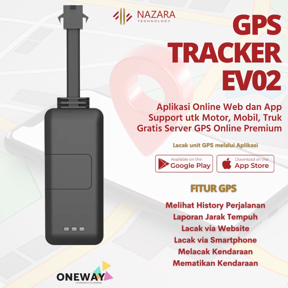 GPS Tracker Original Pelacak Motor Mobil Truk Oneway EV2