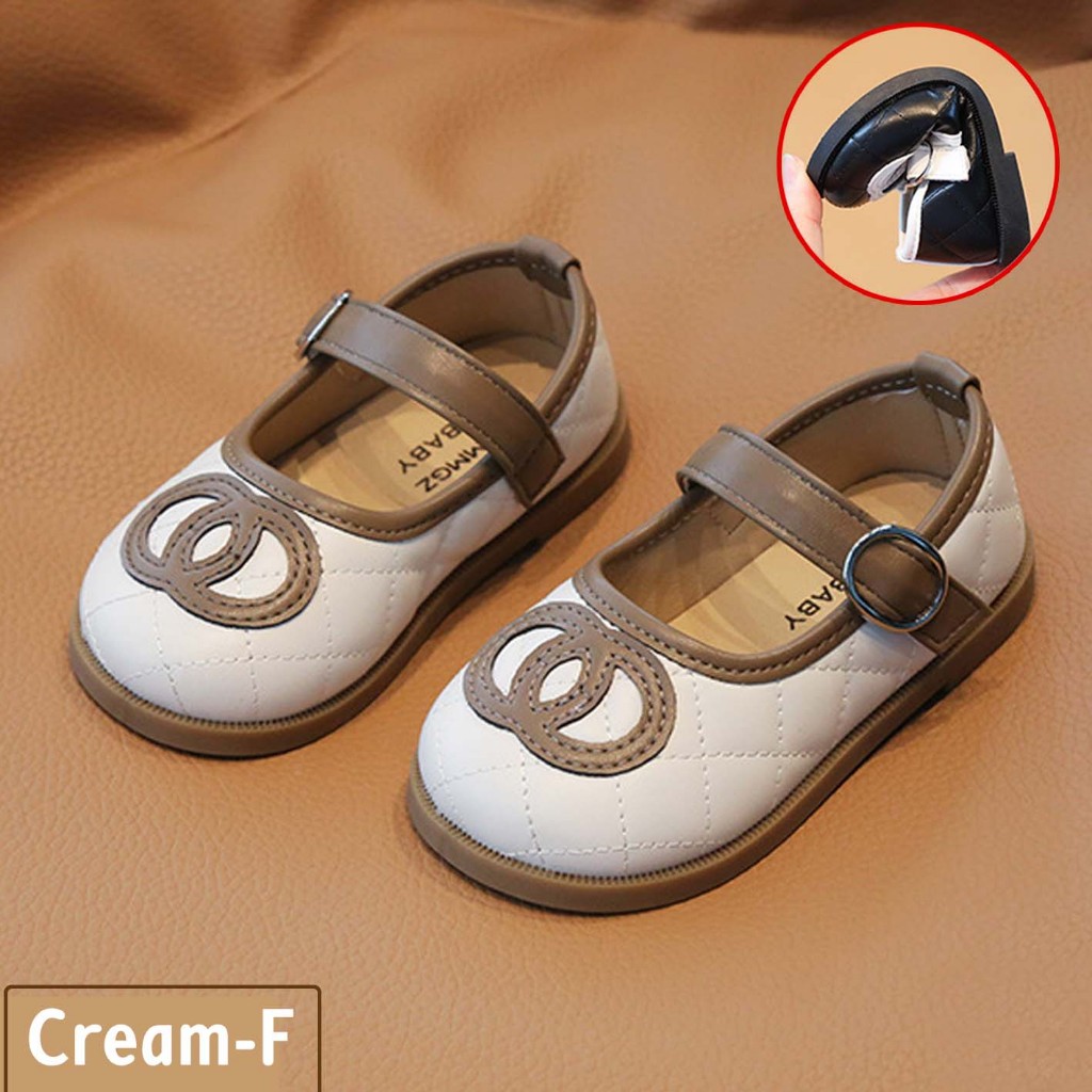 Sepatu Anak Perempuan Import Sepatu Anak Cantik Sepatu Anak Perempuan Cream Black