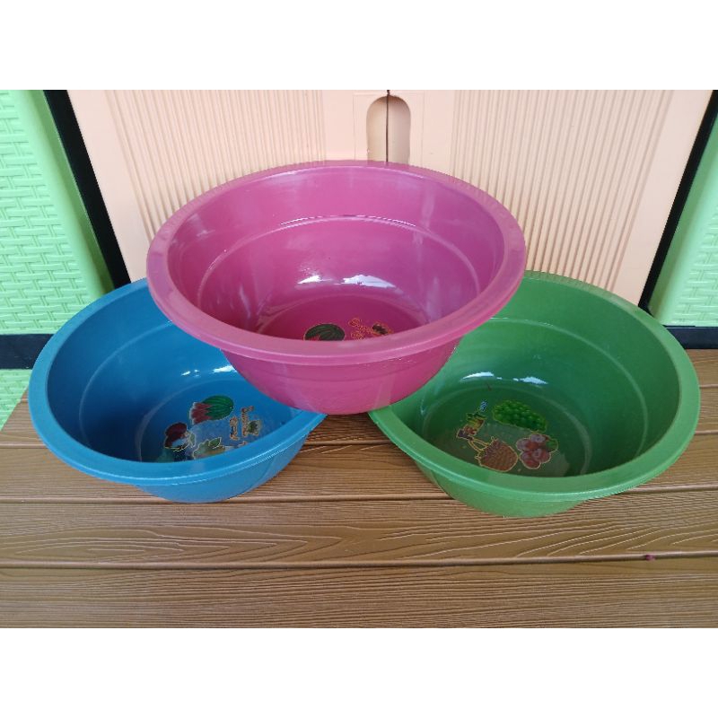 baskom plastik warna 12 / besek / baskom berkat/ baskom hajatan