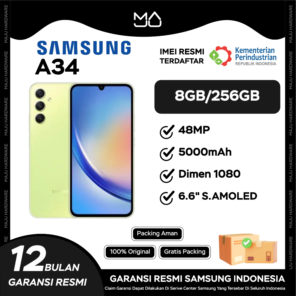 Samsung Galaxy A34 5G 8GB/256GB Garansi Resmi