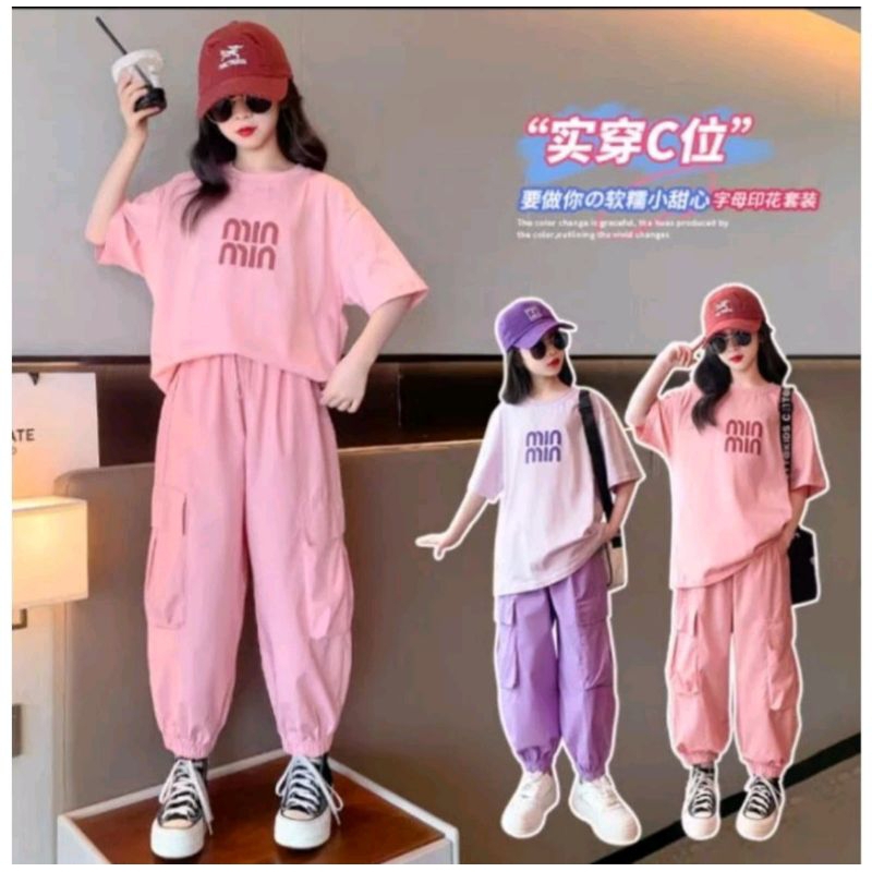 Set cargo Miu | cargo anak perempuan