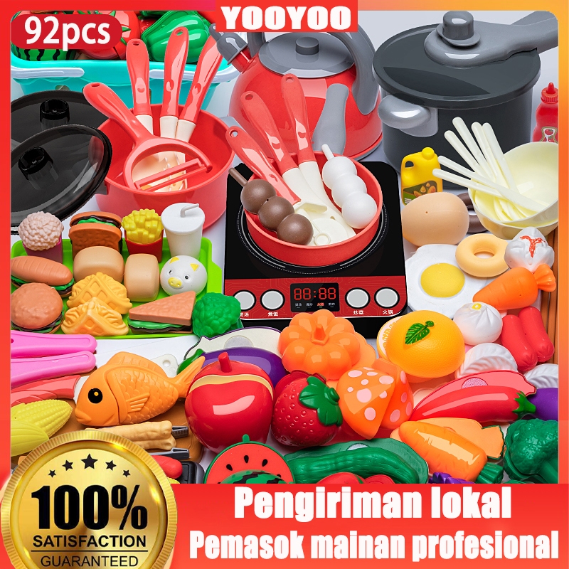 92pcs Mainan Dapur Anak Kitchen Set Masak masakan mainan dapur Cooking Set Mainan Anak Perempuan mai