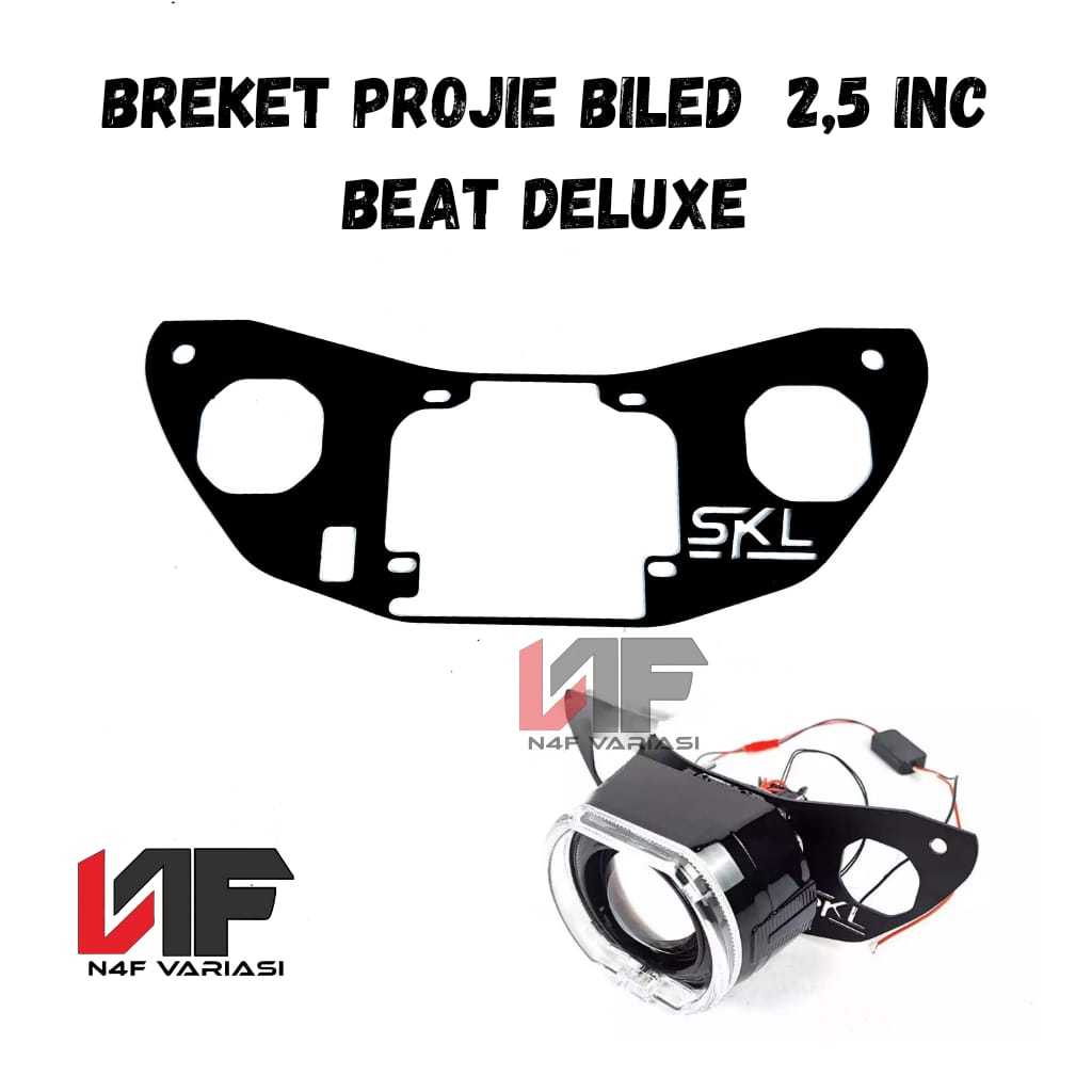 Breket Biled Beat Deluxe Bracket Projie Tebal 3mm Biled Aes Wst 2.5 In Beat New Deluxe Street 3 mm