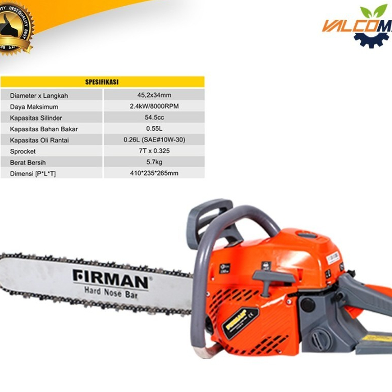 Chainsaw / Gergaji Rantai Firman FCS58XP 58CC 24"HN