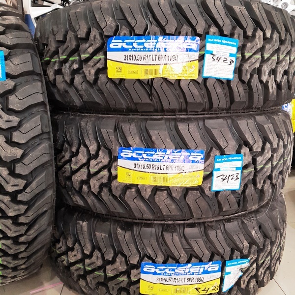 Ban cangkul ukuran 31 10,5 r15 accelera m/t ban luar offroad 31/10,5 ring 15 terlaris