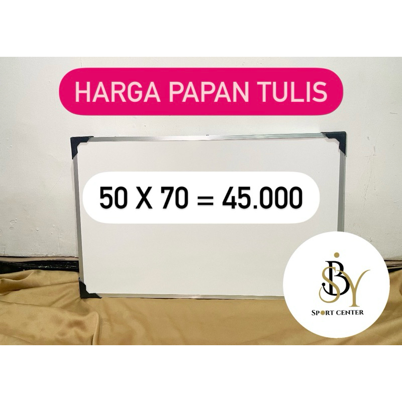 

Papan Tulis Gantung 2 sisi / White Board Gantung/ Papan tulis kapur ukuran 50 x 70