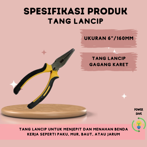

2Xbtygneal Sakha Snack ) Tang Kombinasi Lancip Potong 6 Inch / Hand Tools / Combination Pliers /