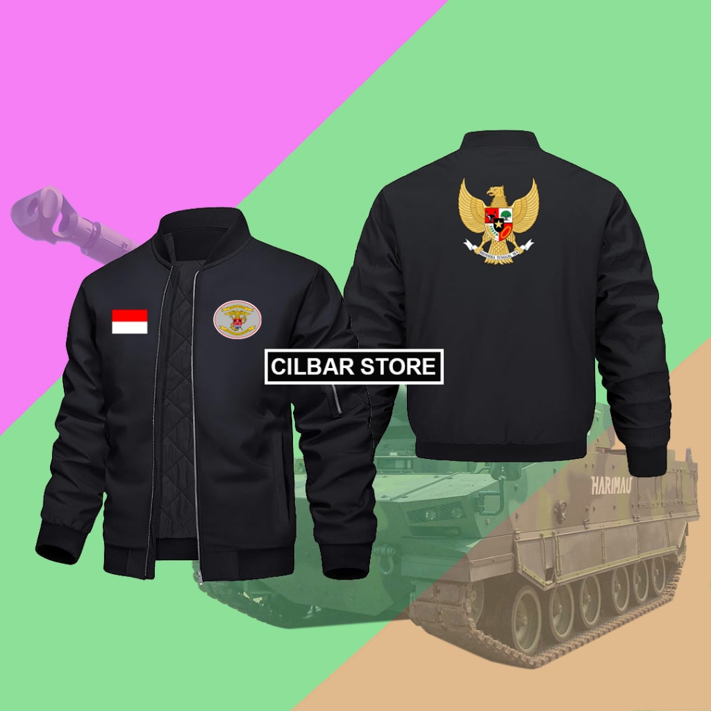 Jacket Pria Wanita Bomber Waterproof Parasut Anti Air Top Gun Army TNI YONTAIFIB Terbaru