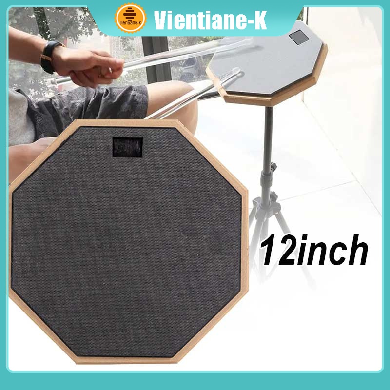 Drum Pad 12 inch Latihan Sticking Pad Drum Hitam