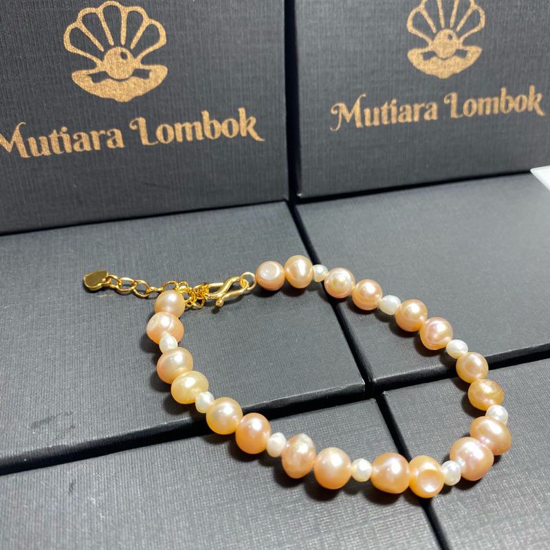 gelang mutiara asli | gelang mutiara air tawar asli lombok