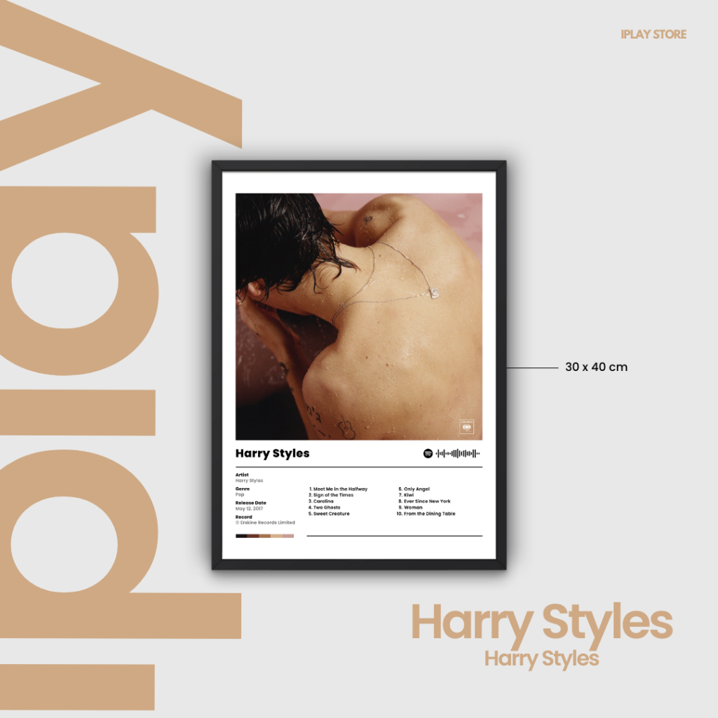 Hiasan Dinding Frame Music Album: Harry Styles - Harry Styles 30x40 cm