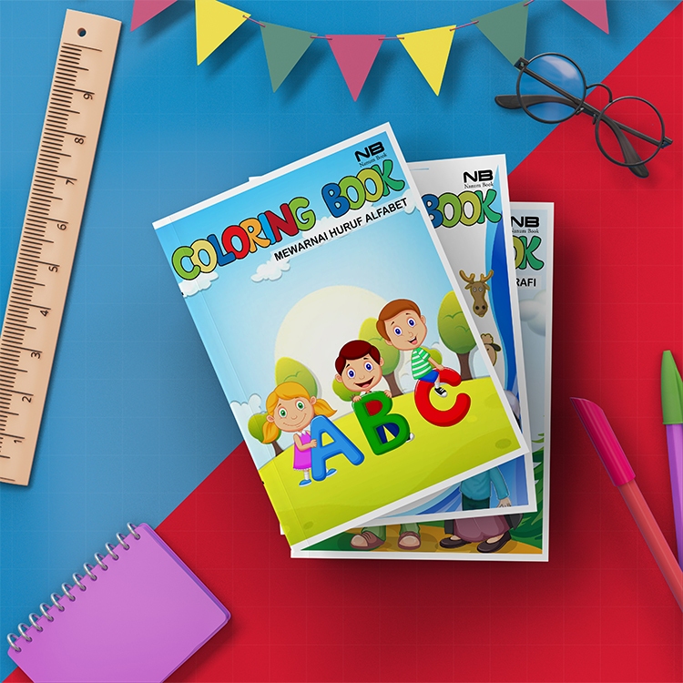 

Buku Mewarnai Anak TK PAUD Buku Gambar Tema HURUF ALPHABET