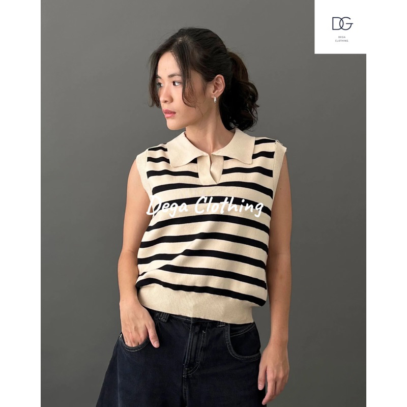 Dira/ 1407 atasan wanita rajut/ vest knit strech premium impor