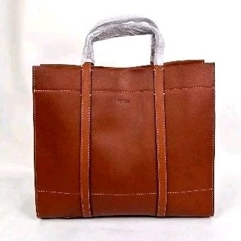 TAS FOSSIL CARMEN SHOPPER TOTE BROWN ZB7938213