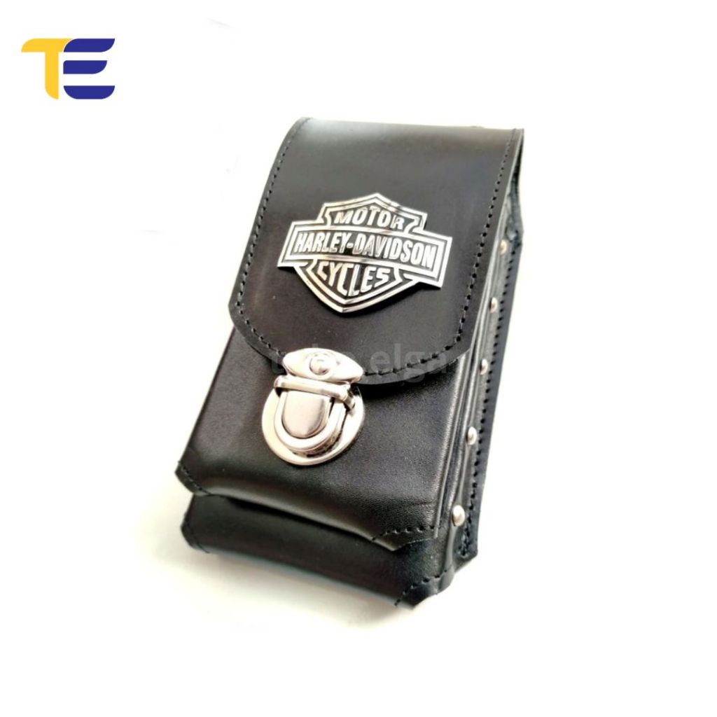 Dompet Hp Pinggang Kulit Pria Ukuran 5,5 Dan 6,5 inchi - Sarung Hp Pinggang Pria Kulit Asli 2 Slot -