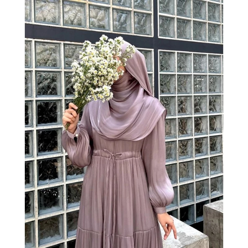 GAMIS AIRA/ DRESS SUSUN SILK/GAMIS SILK/DRESS SILK/DRESS KONDANGAN