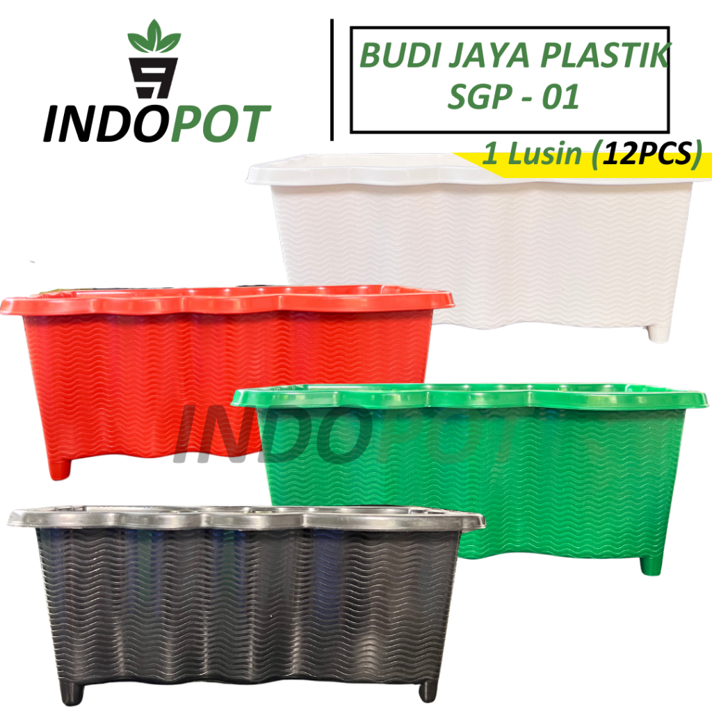 (12PCS) Pot Segi Panjang SGP - 01 Ukuran 35cm Tanaman Bunga Hias