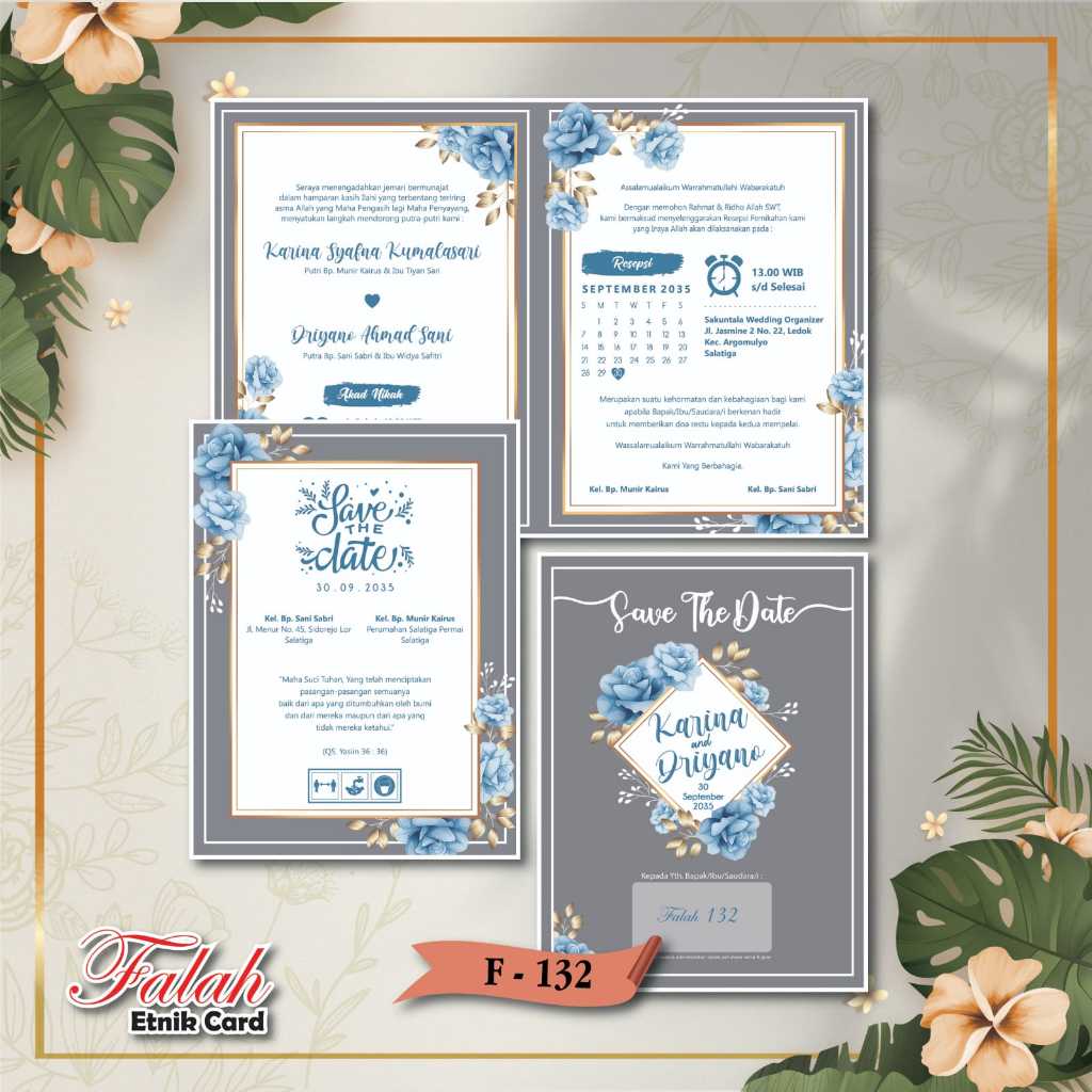 Blangko Undangan Nikah Falah 132 Harga Murah