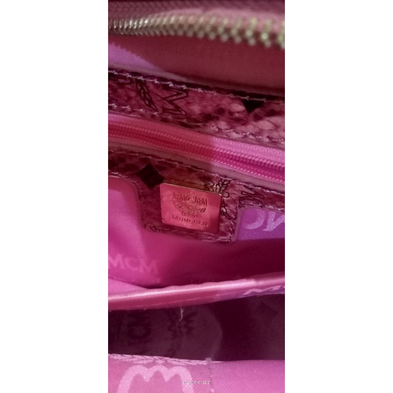 TAS ransel MCM snack pink