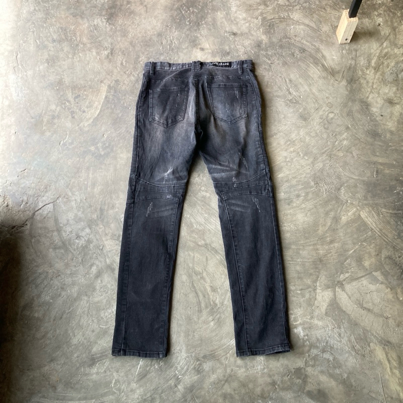 Balmain Bikers Black Jeans Second Original