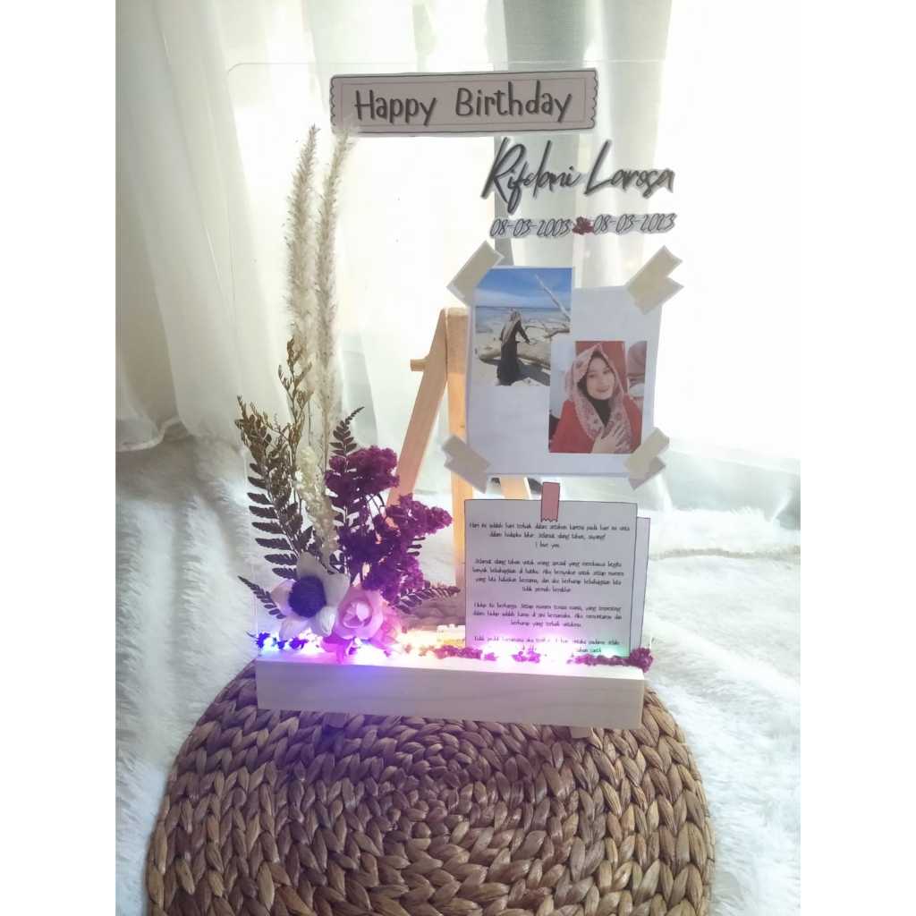 PROSES 1 HARI AKRILIK CUSTOM KadoHBD/Farrewel/Nikahan/Wedding/Mahar/Guru/JAM/Pigura/21x30/Acrilic