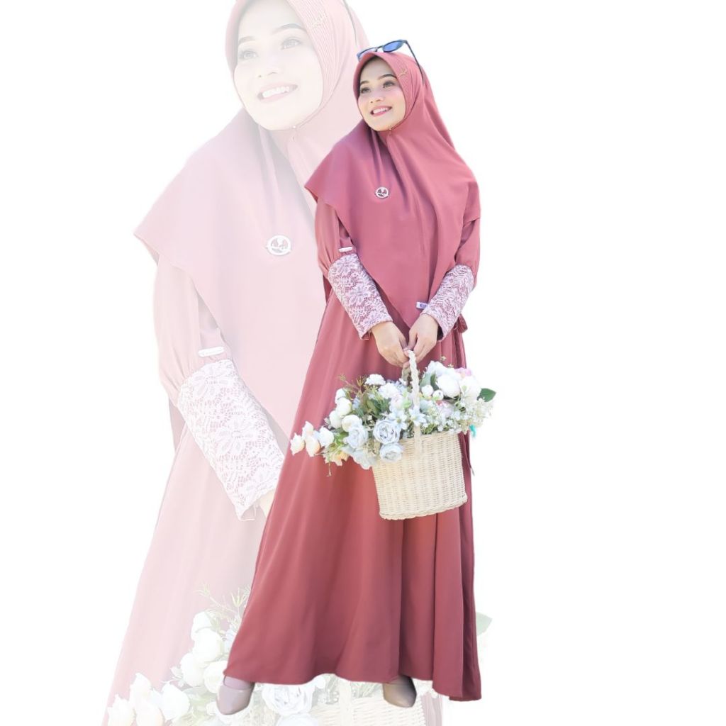 SUKAHIJAB - Shanum Abaya  Gamis Terbaru Ori Kekinian Wanita Dewasa Anak Remaja Jumbo Full Kancing